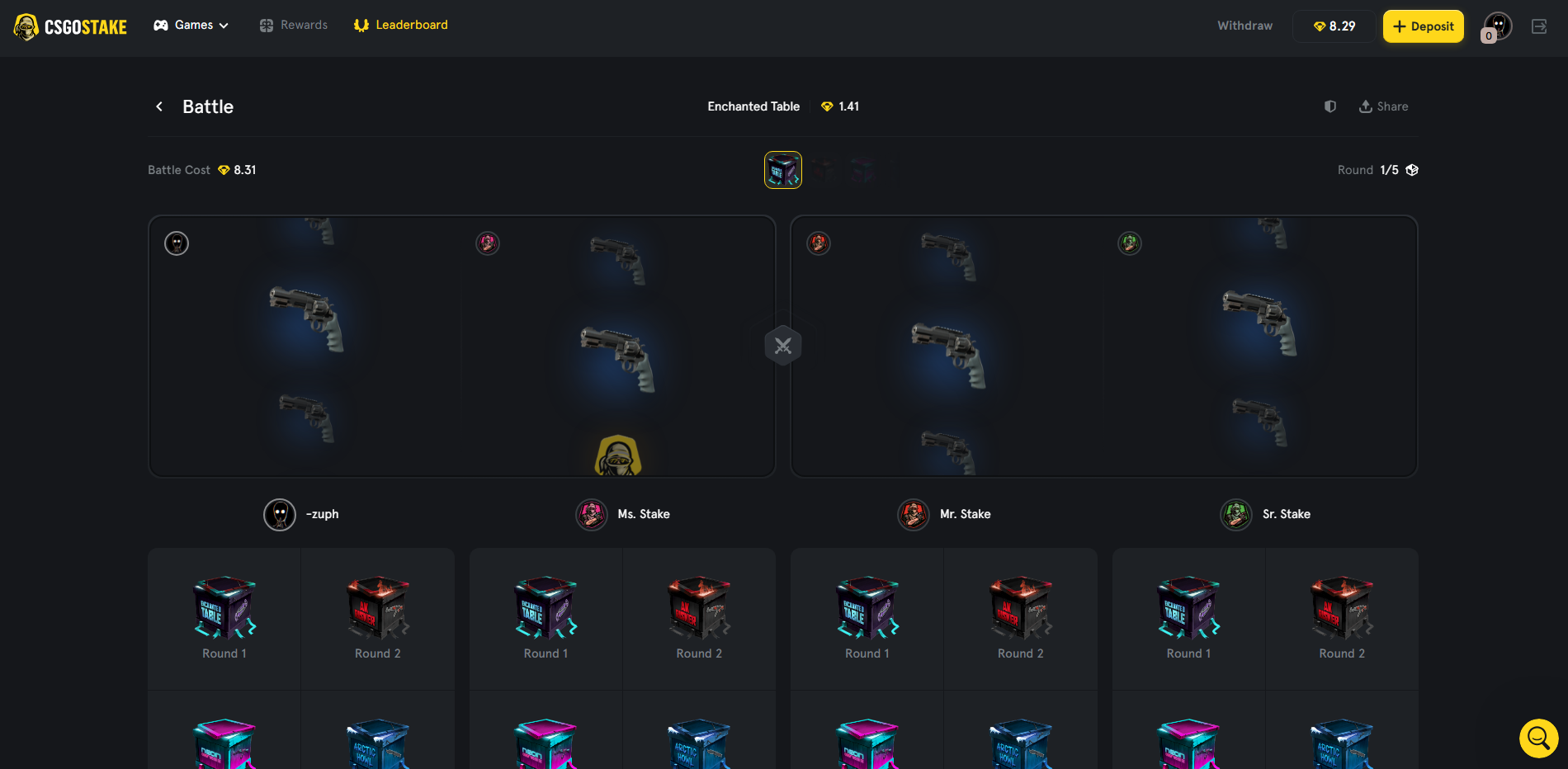 CSGOStake Battle Screenshot