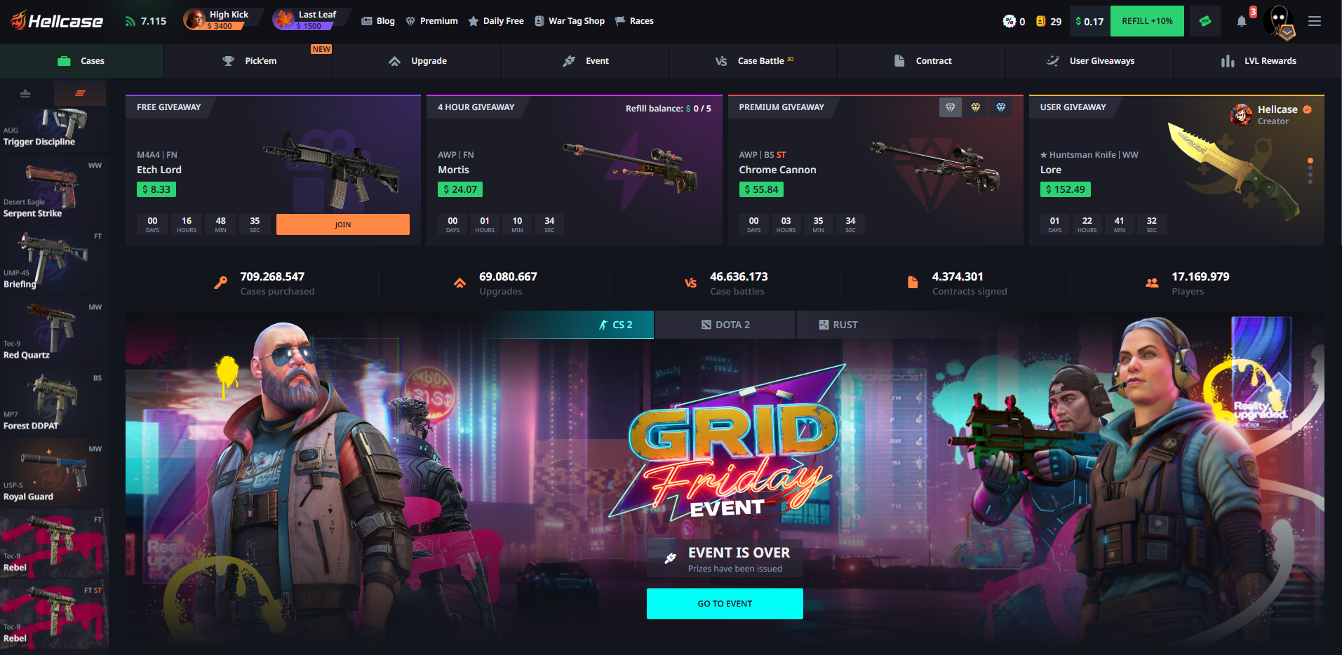 Hellcase Homepage