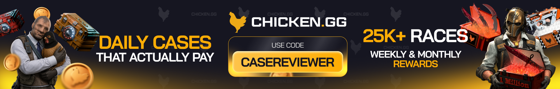 Chicken.gg — Daily cases that actually pay, use code CASEREVIEWER