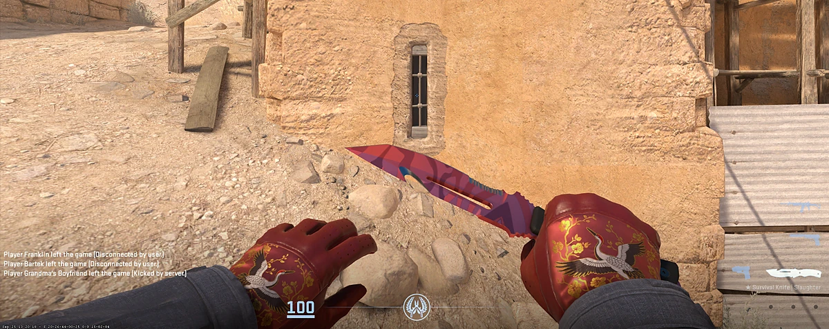 Driver Gloves Brocade Crane with Survival Knife | Slaughter in CS2