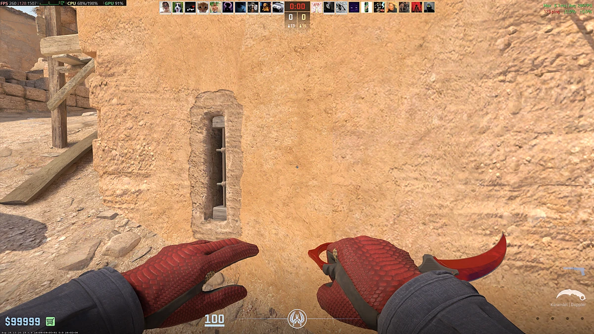 Driver Gloves Dragon Fists with Karambit | Ruby in CS2