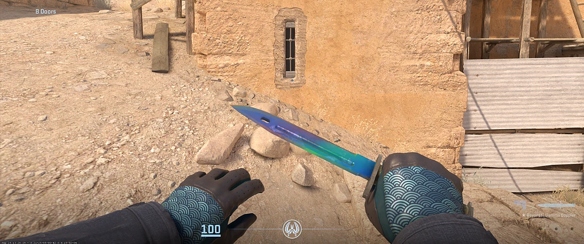 Driver Gloves Seigaiha with Bayonet | Gamma Doppler Phase 1 in CS2