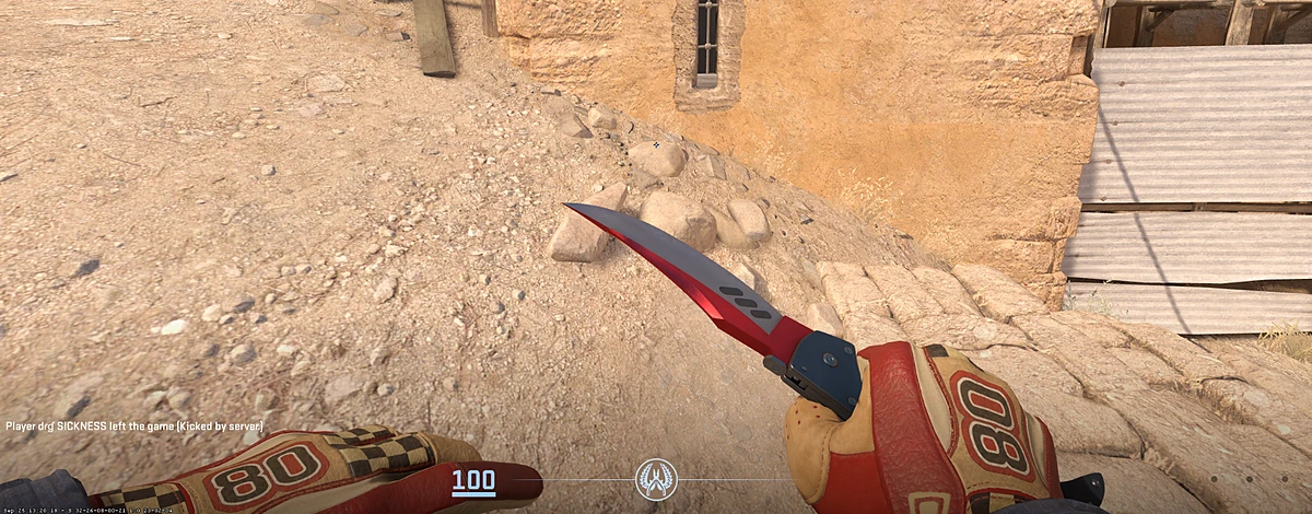Sport Gloves Red Racer with Falchion Knife | Autotronic in CS2