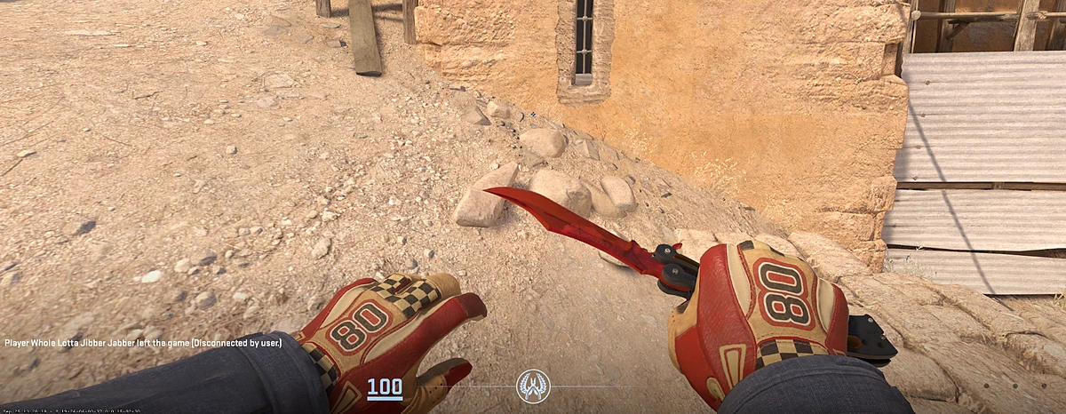Sport Gloves Red Racer with Butterfly Knife | Ruby in CS2