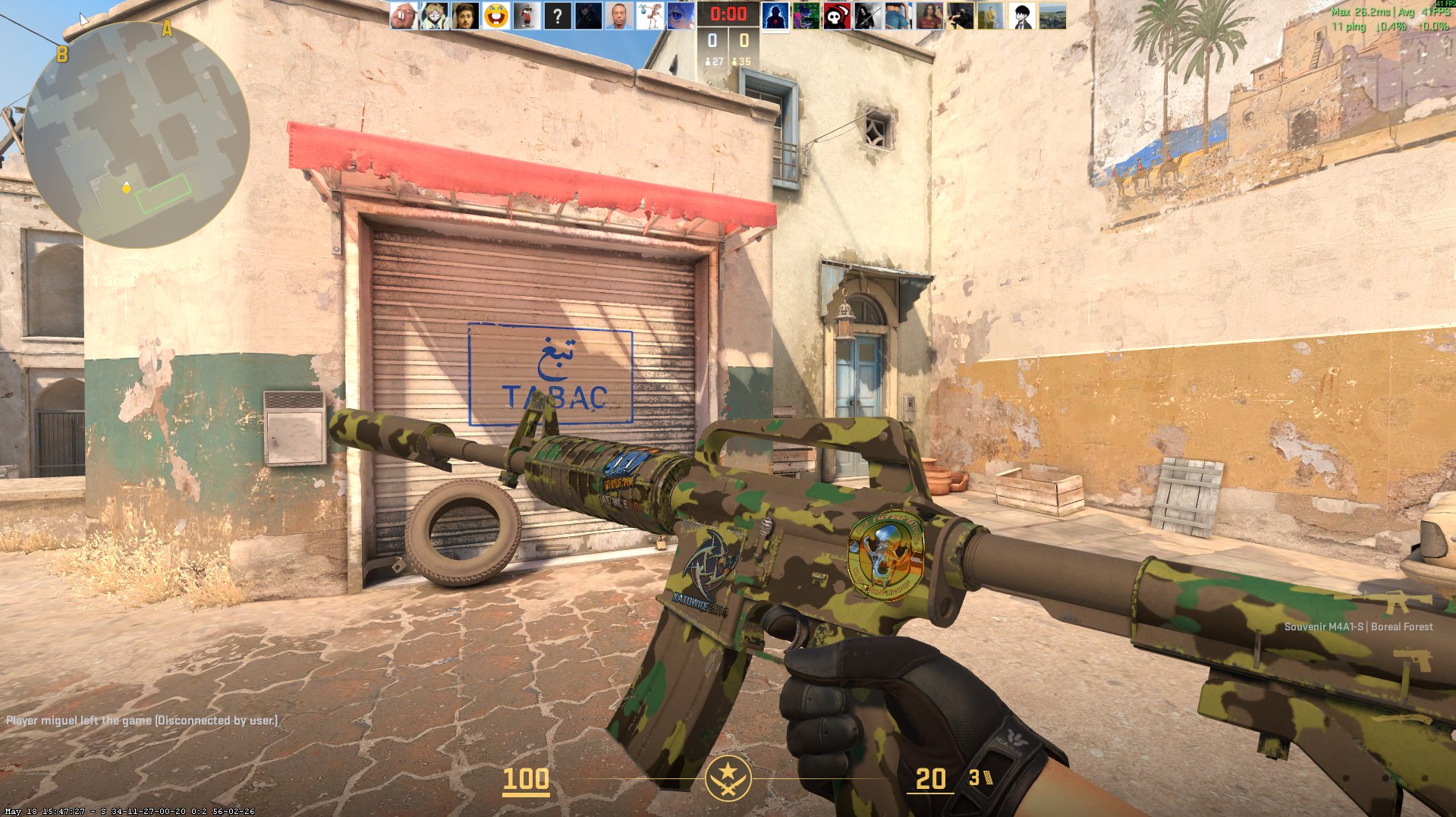 Souvenir M4A1-S Boreal Forest with Katowice 2014 stickers — rare CS2 souvenir rifle