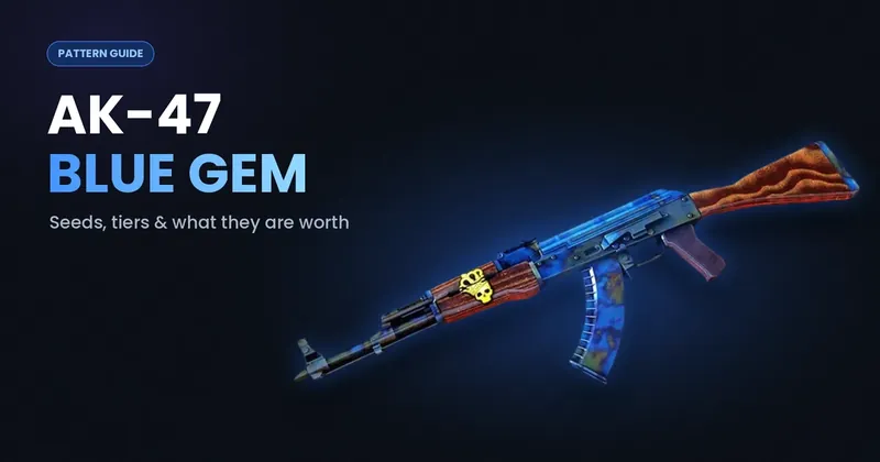 Ak-47 | Case Hardened — Top Blue and Gold Gems
