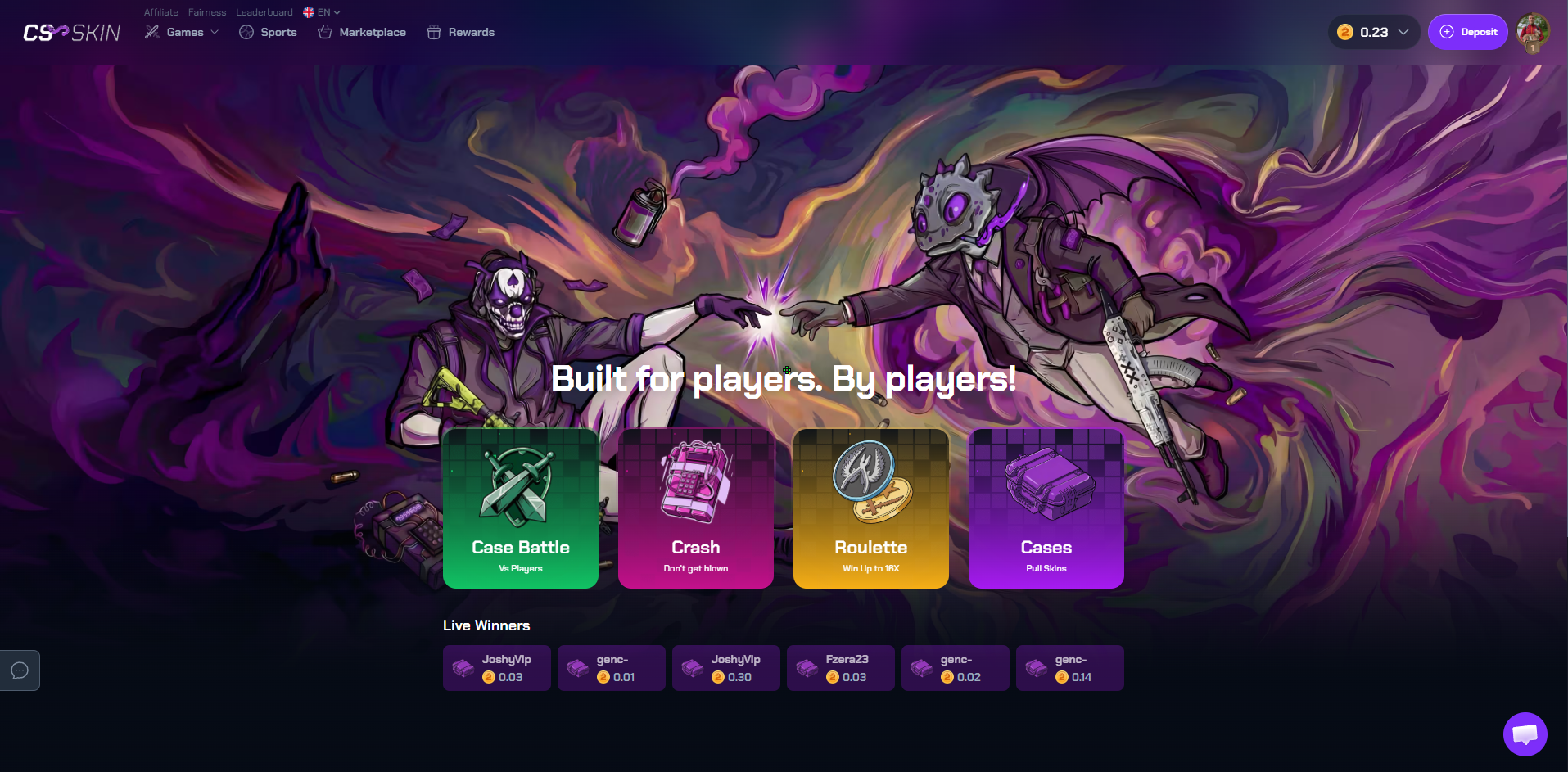 CS2Skin.com Homepage