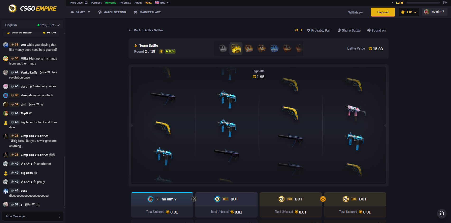 CSGOEmpire case battle
