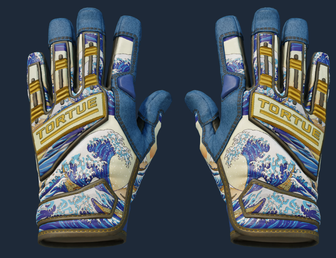 Sport Gloves Great Wave Pattern 728 — Tier 1