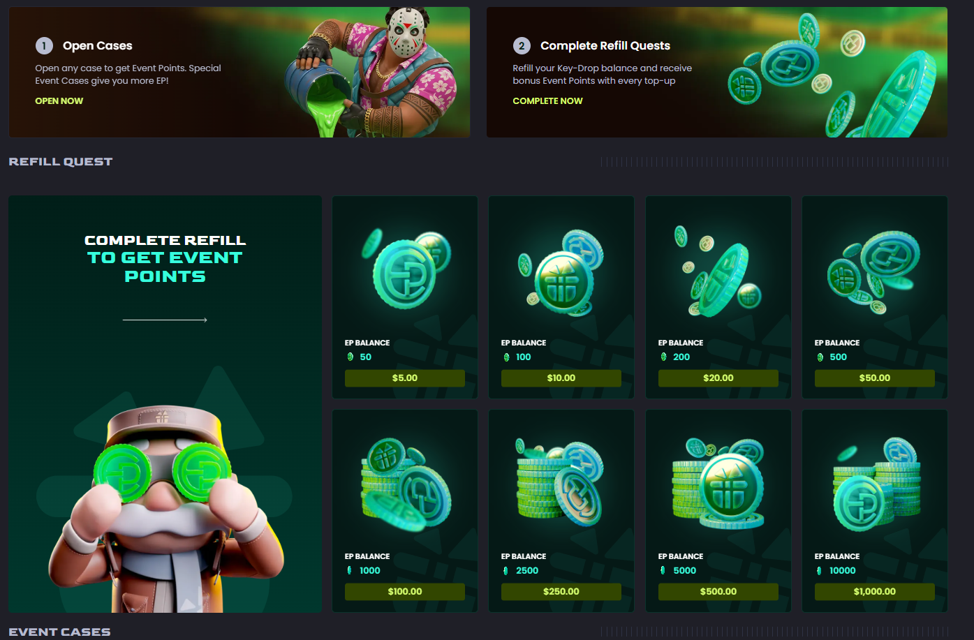 Key-Drop event coins