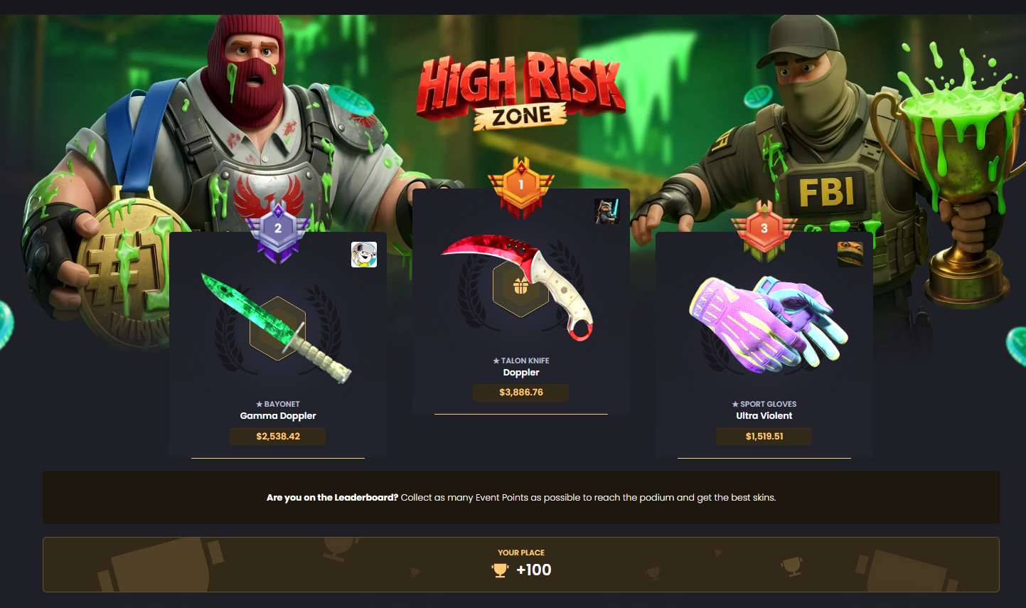 Key-Drop leaderboard screenshot