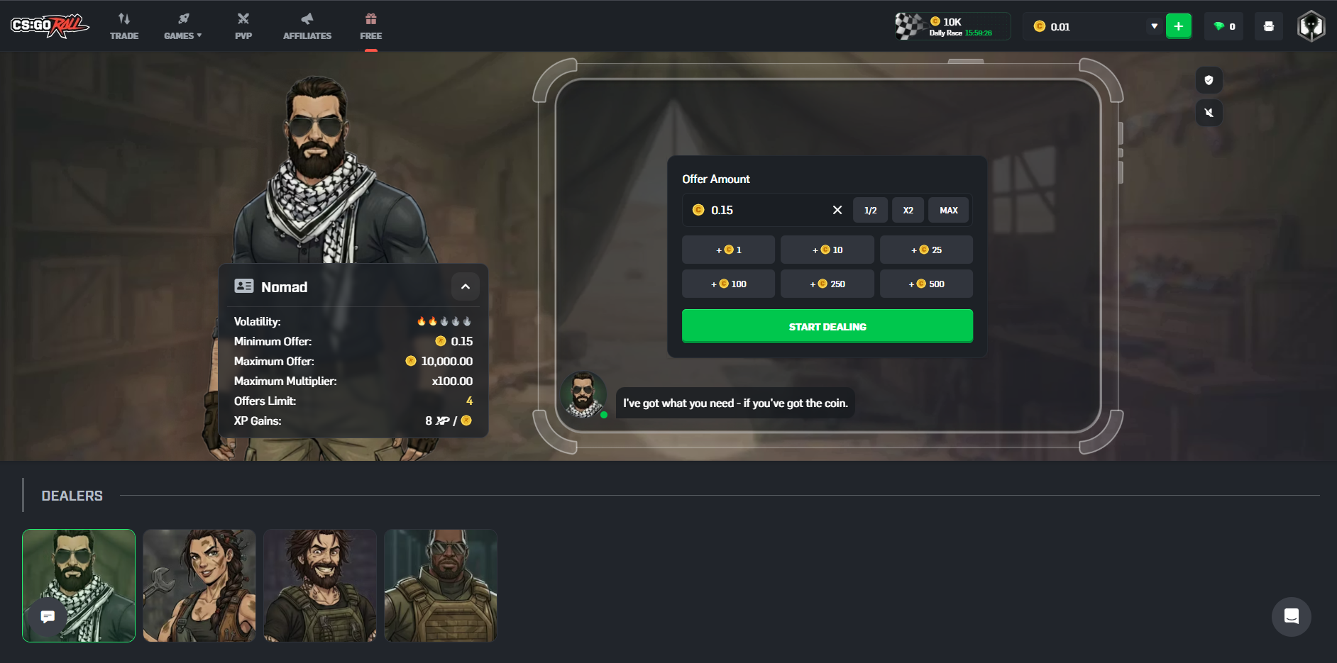 CSGORoll Arms Dealer