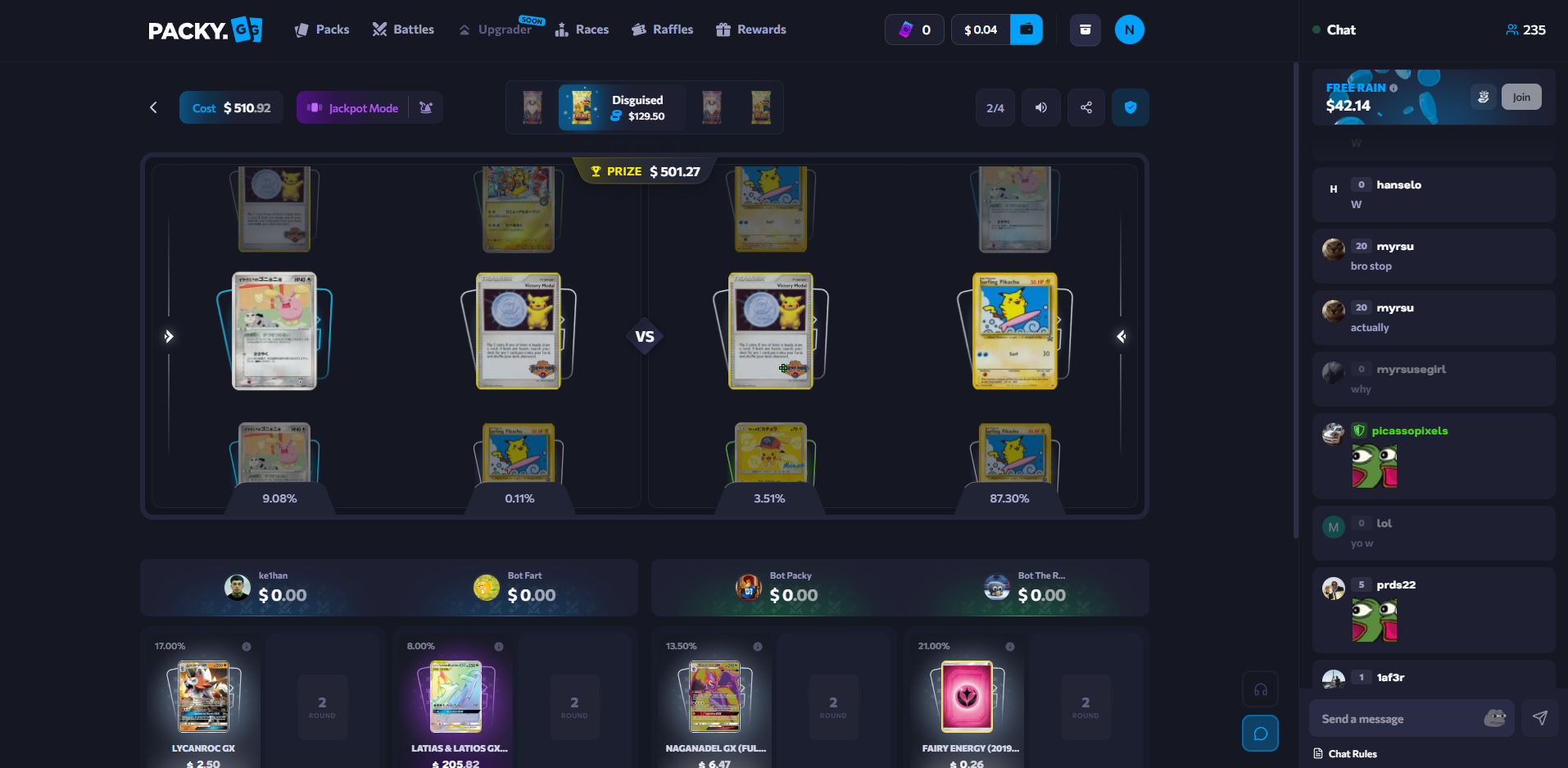 Packy.gg Live Battle
