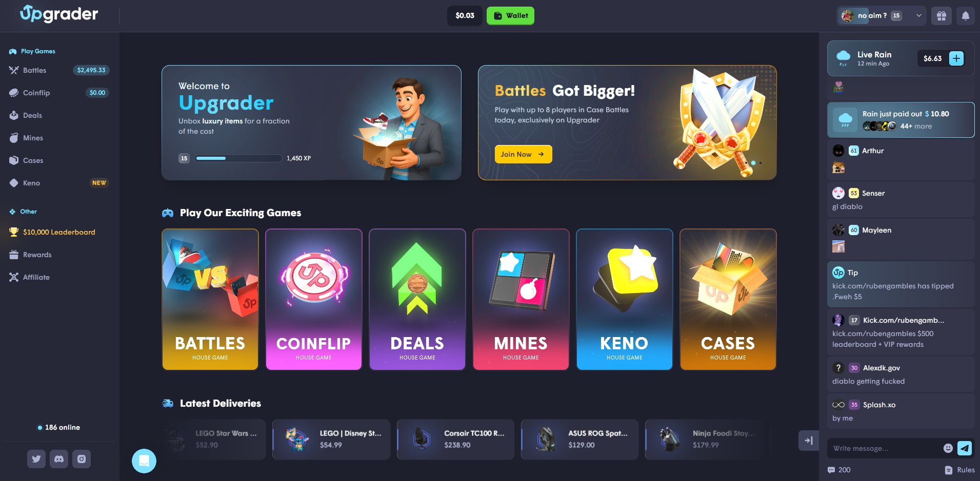 Upgrader.com Homepage