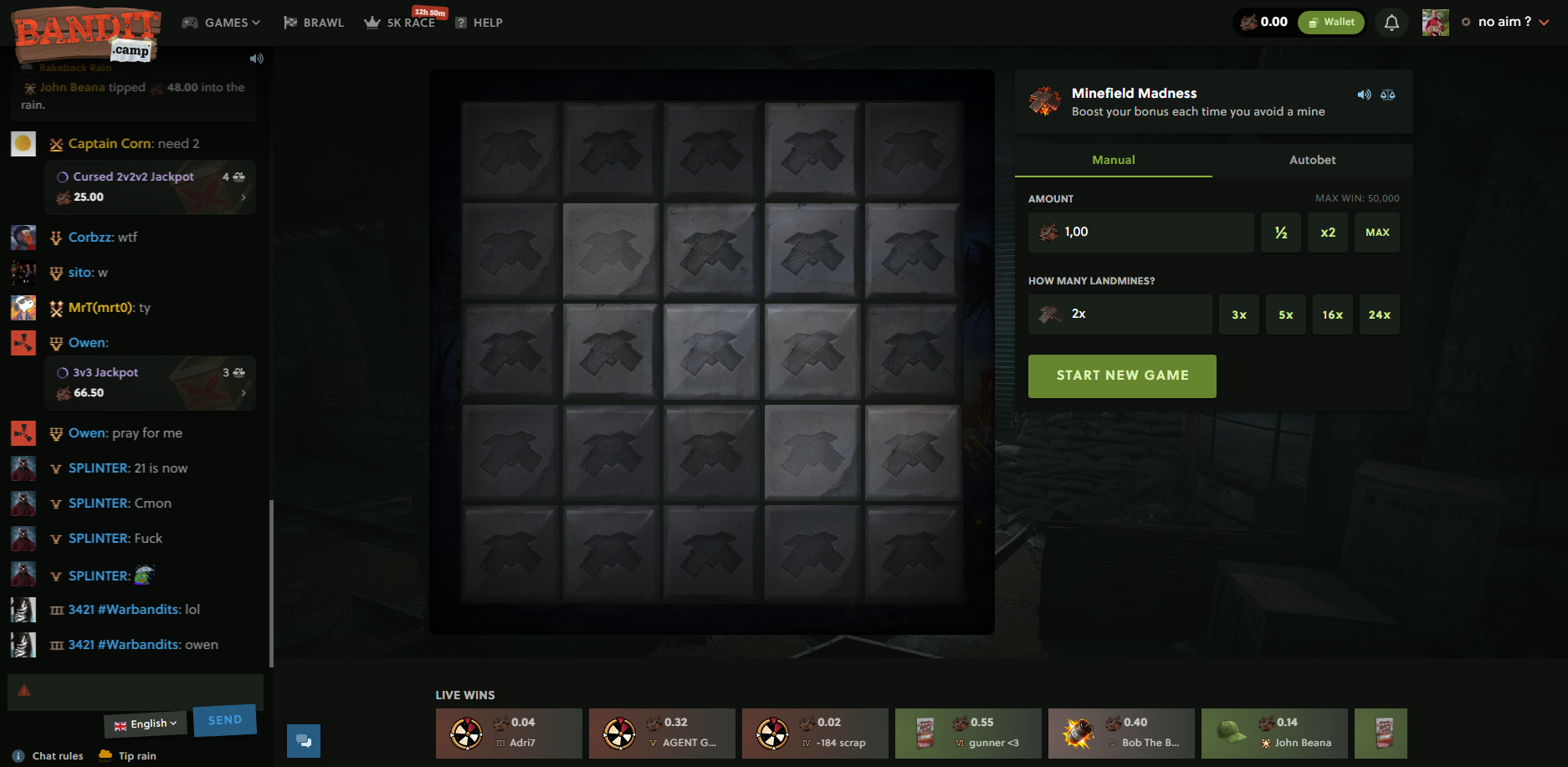 Bandit Camp Minefield Madness