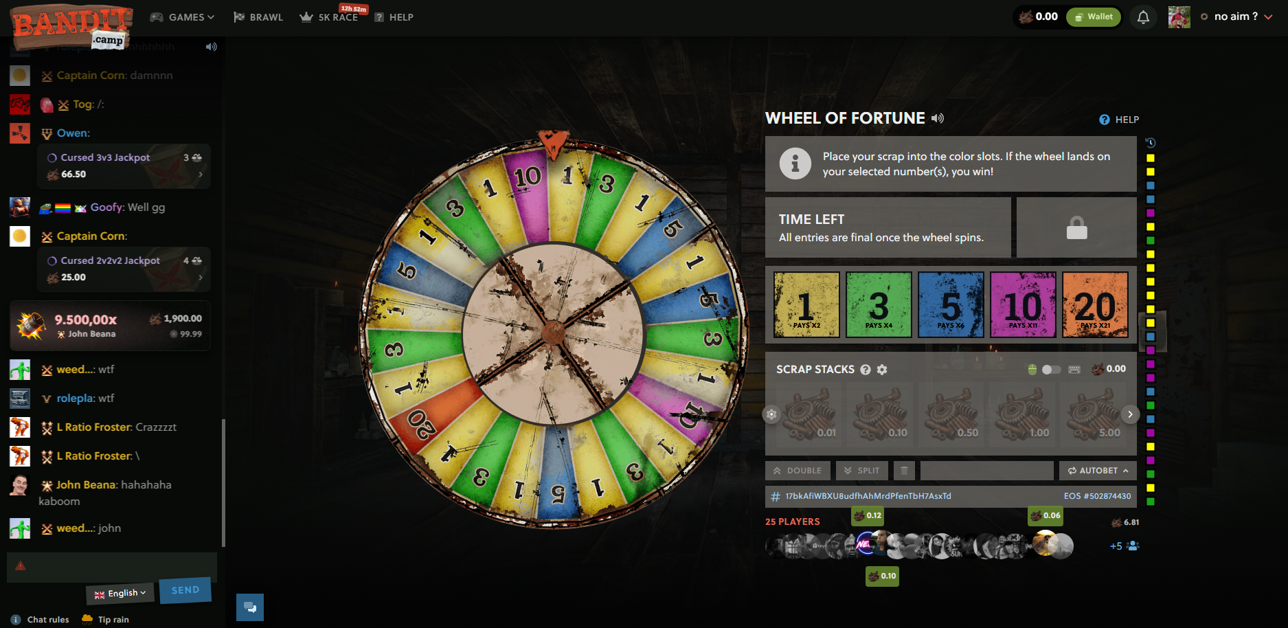 Bandit Camp Wheel of Fortune