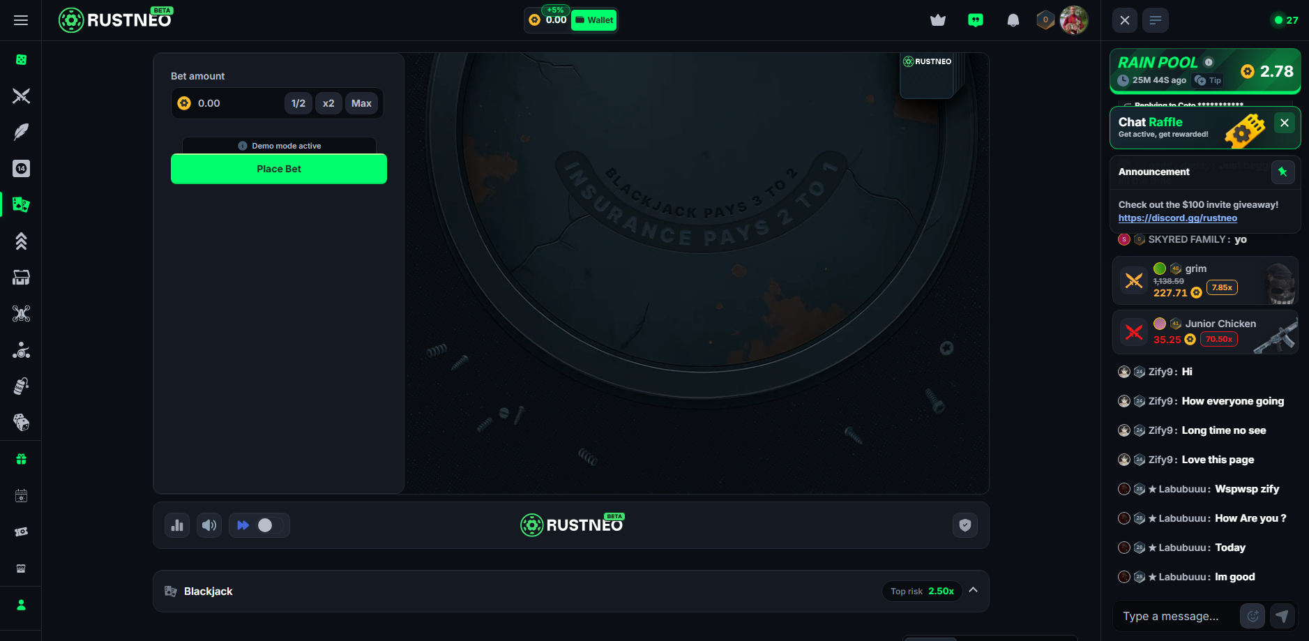 RustNeo Blackjack