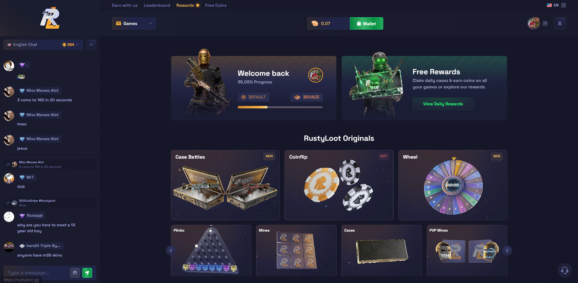 Rustyloot Homepage